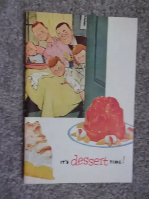 1953 Jello It's Dessert Time Recipe Booklet free shipping