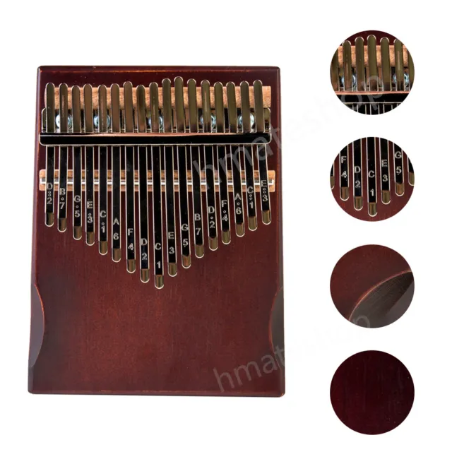 17 teclas Kalimba pulgar piano caoba cuerpo de madera maciza Mbira instrumento musical