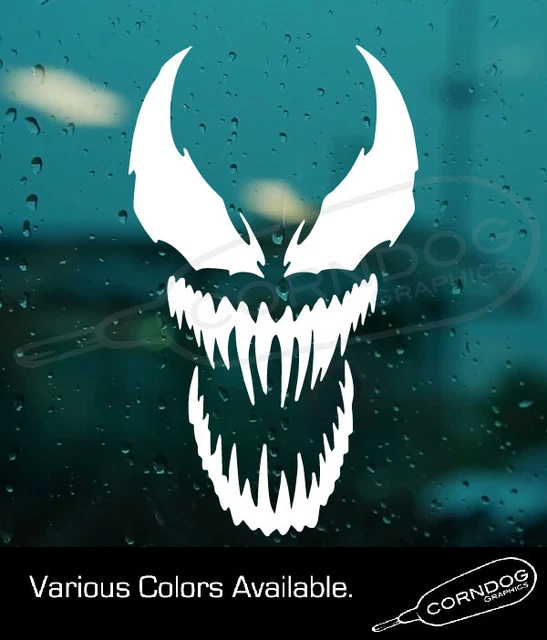 Venom Comic Sticker VENOM FACE STICKER VINYL DECAL COMIC SPIDERMAN EDDIE BROCK HULK MARVEL ...
