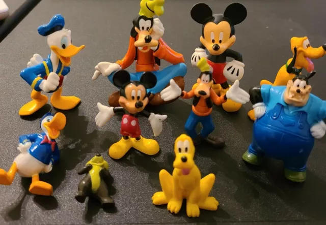 Lot of 10 Disney Figurines Mickey Donald Duck Chip Dale Pluto Made in China