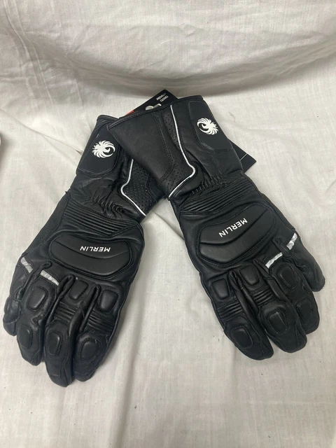 Guanto da corsa Merlin Nero qualità sportiva in pelle nera estate primavera 3XL XXXL