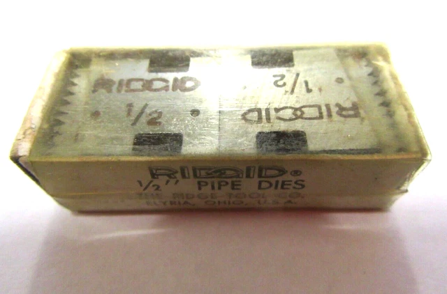 RIDGID 1/2" NPT THREADING DIES  New Old Stock Made in USA