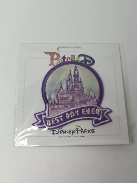 NEW Disneyland Patched Castle “Best Day Ever” Purple~Silver Patch