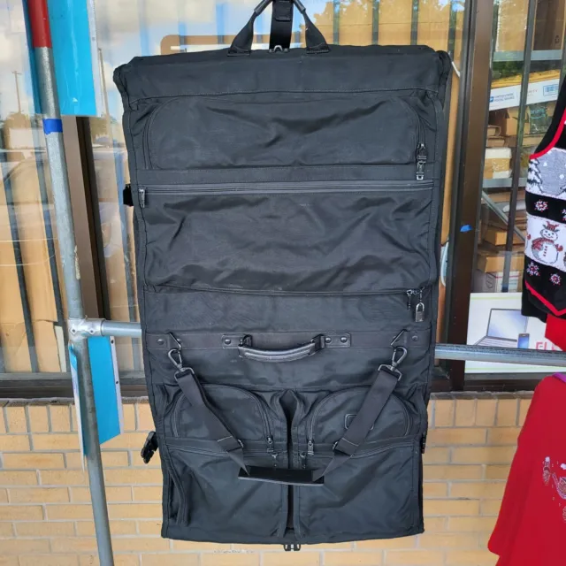 Genuine TUMI Ballistic Nylon Black Bi-Fold Luggage Garment Bag w/Shoulder Strap