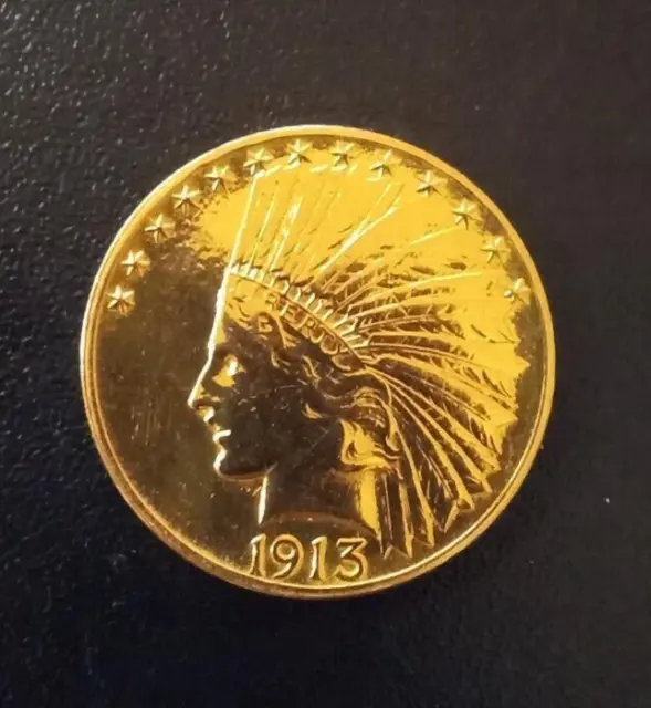 1913  Ten Dollar 1/2oz Indian Head Gold Coin Beautiful Coin