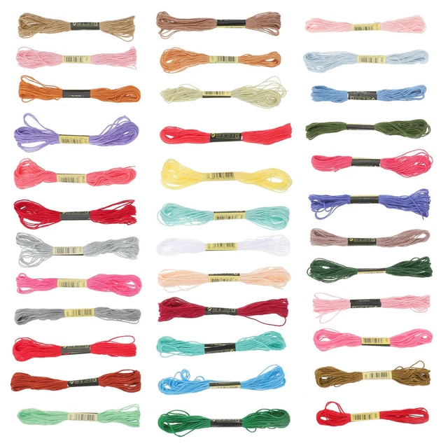 36Pcs Colorato Matassa Ricamo colorato Matasse