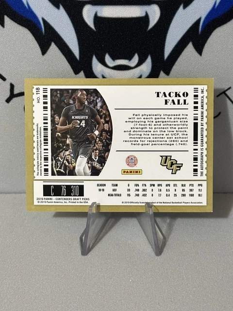 2019 Panini Contenders Draft Picks College Ticket Tacko Fall #118 Rookie Auto RC 2