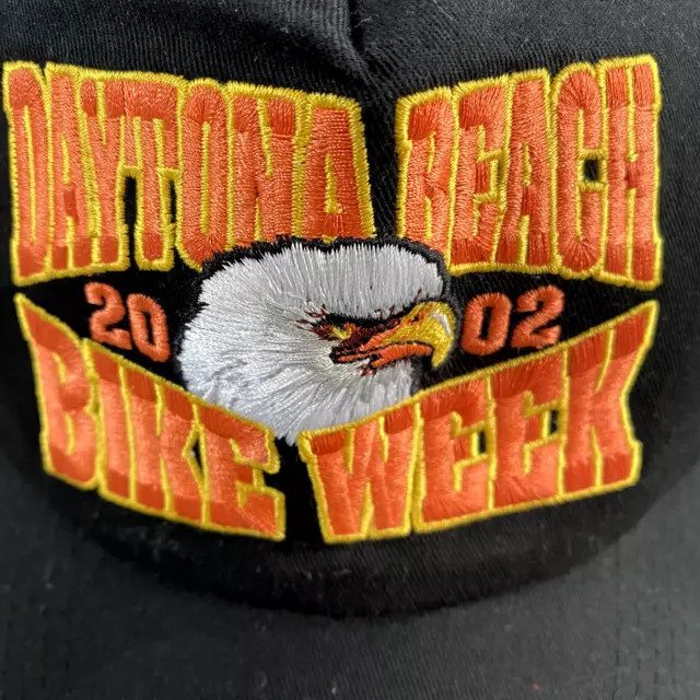 Vintage Hat Daytona Beach Bike Week 2002 Cap Adult Men's Embroidered OSFA VTG 3