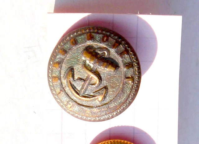 TRES ANCIEN BOUTON / BUTTON UNIFORME MILITAIRE - L.B & S.G & OUEST - 19mm / RARE