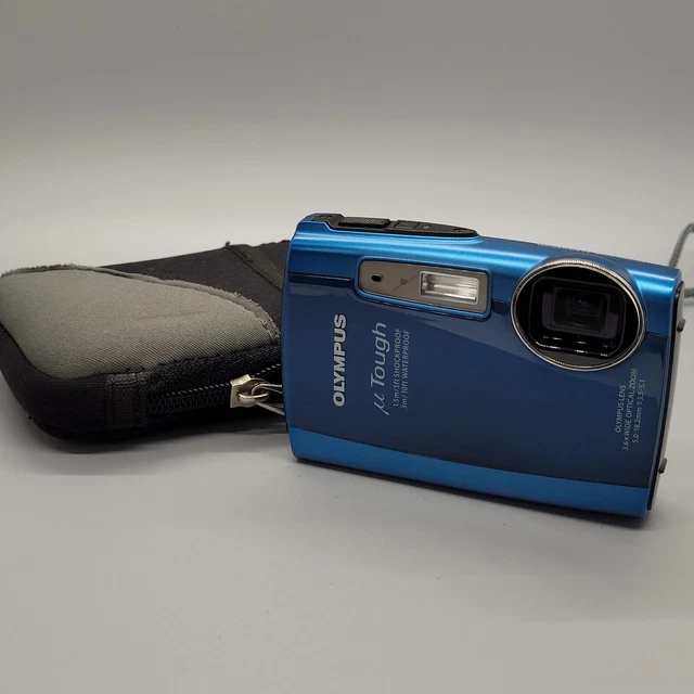 Olympus Mju Tough 3000 12.0MP Underwater Compact Digital Camera Blue Tested