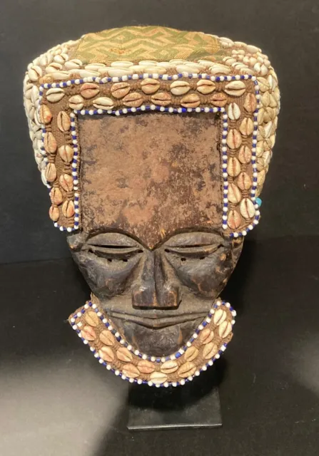 ROYAL KUBA LELE HEADDRESS , Congo helmet mask