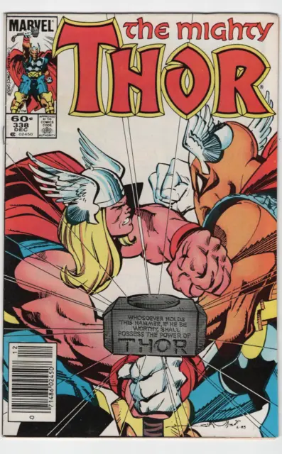 Mighty Thor #338 Newsstand 2nd App & Origin Beta Ray Bill 337 1983 Marvel Comics