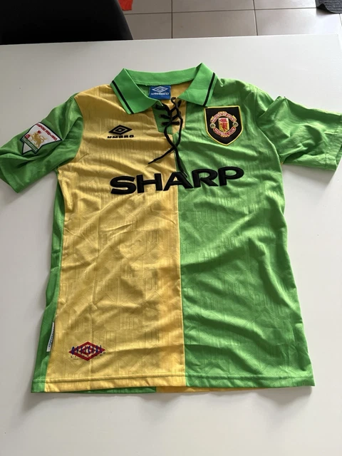 Maillot LEEDS shirt CANTONA 7 vintage 1992 ADMIRAL jersey