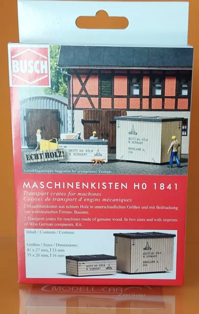 Busch Modellbau 1841 Maschinenkisten West H0 1:87 Neu