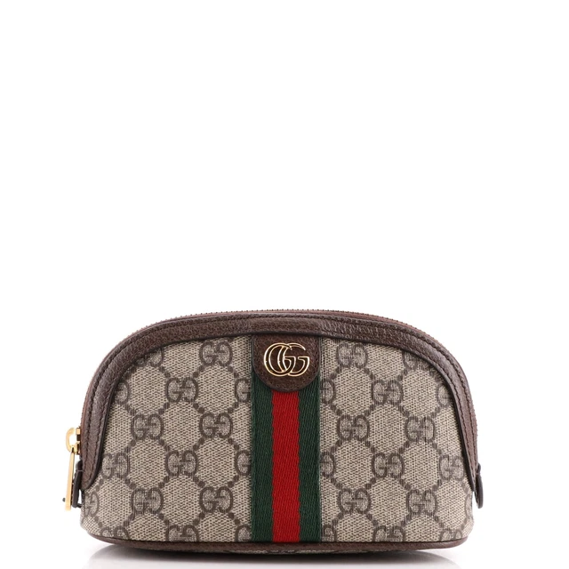 Gucci Ophidia Cosmetic Case GG Coated Canvas Large Brown
