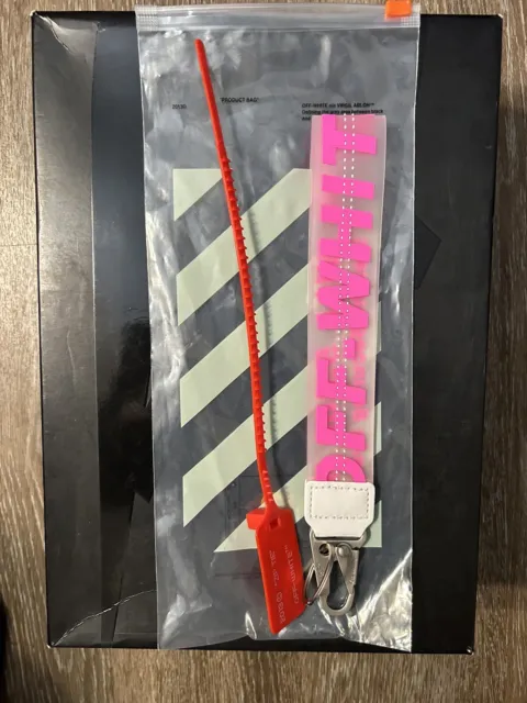 Off White Industrial Keychain Clear / Pink NEW