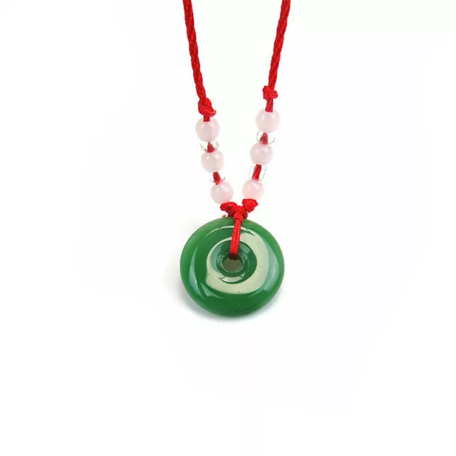 10PCS Pendant Small Gift Red Rope Necklace Safety Buckle Safe Imitation Jade 2