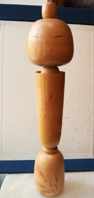 Très Grande Poupée Japonaise Kokeshi sosaku Artisanale Ancienne Signée P42