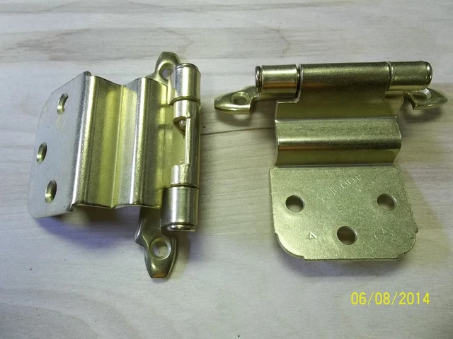 Offset Hinges, Pair, Amerock, Bp7928-3, Brass, Kitchen Cabinet Door Cupboard