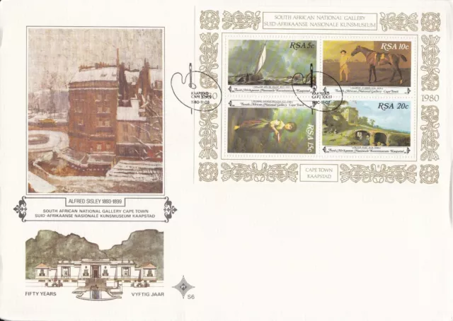 RSA3003) South Africa Commemorative FDC, set of 5 large,  1979-80, Gebeks 80 34,
