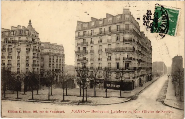CPA PARIS 15th Bulevard Lefebvre Rue Olivier de Serres (1249223)