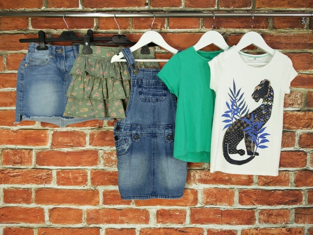 GIRLS BUNDLE AGE 5-6 YEARS NEXT M&S etc TOP T-SHIRT SKIRT PINAFORE DRESS 116CM