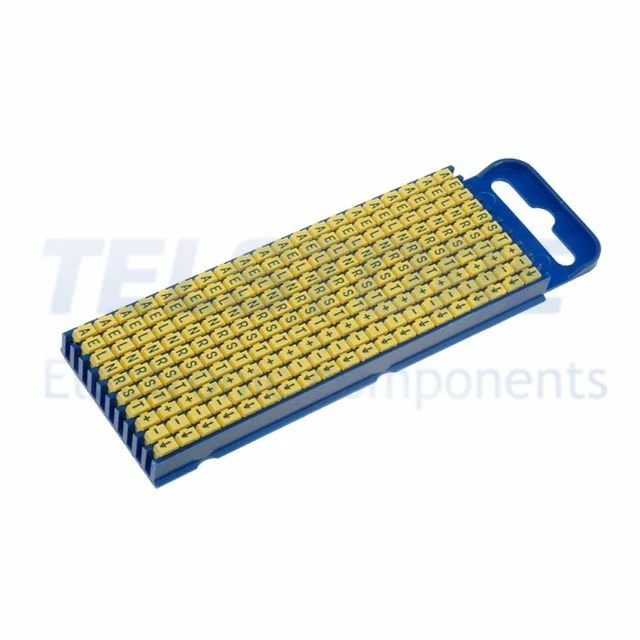 200pcs  Segna cavi per cavi e fili 2,8÷3,8mm plastica giallo 561-02994 .