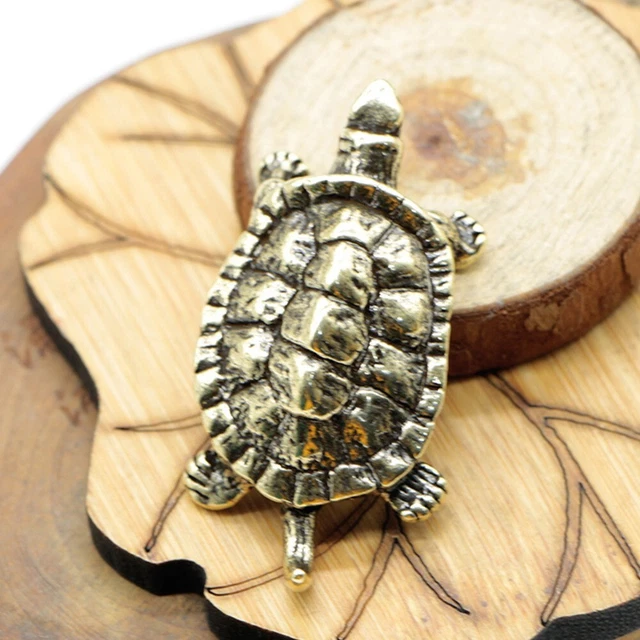 Tartaruga in ottone di alta qualità ornamenti casa portatile vintage delicata decorazione