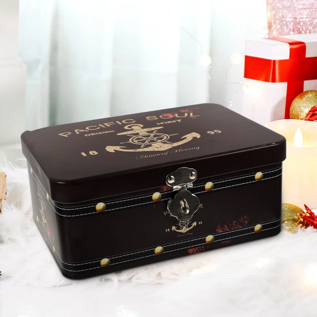 2 Pack Jewelry Chest Storage Box Small Container Storage Container Lid Decorate 9