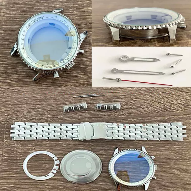 46.5MM Stainless Steel Watch Case Strap Modified Accessories for Quartz Movement