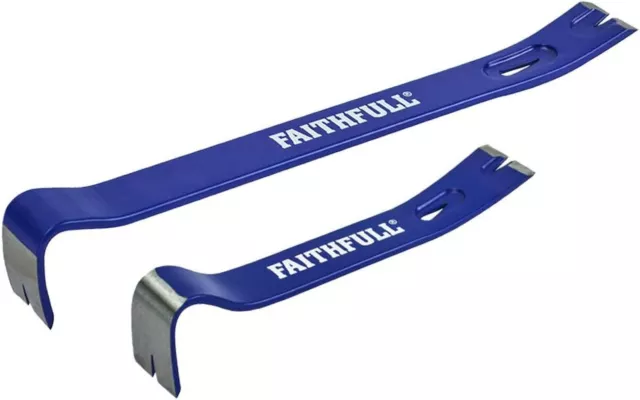 Faithfull FAIUBARS Utility Bar Twin Pack - 375 mm (15 Inch) and 177 mm (7 Inch)