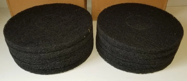 (2 Cases of 5) (10 Pads) - BLACK 12"  x 3/4 " Stripping Floor Pads