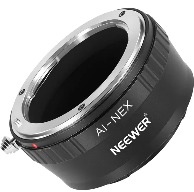 Lens Mount Adapter Manual Focus Ring Compatible with Nikon AI Lens to Sony E Mou