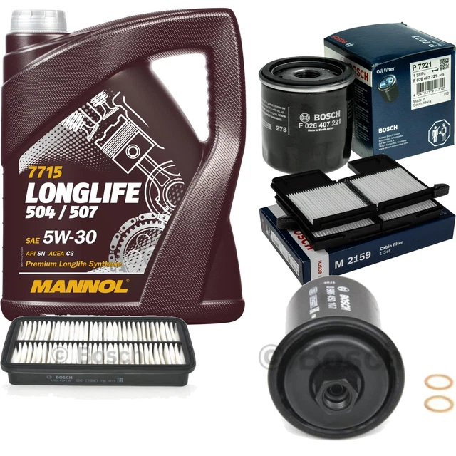 BOSCH Ölfilter13 L MANNOL 5W-30 Longlife Für Nissan Qashqai 2.0