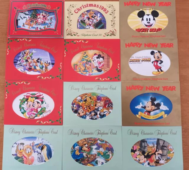 Disney Mix Of 13 Mint Phonecards Plus Monroe In Folders From Japan