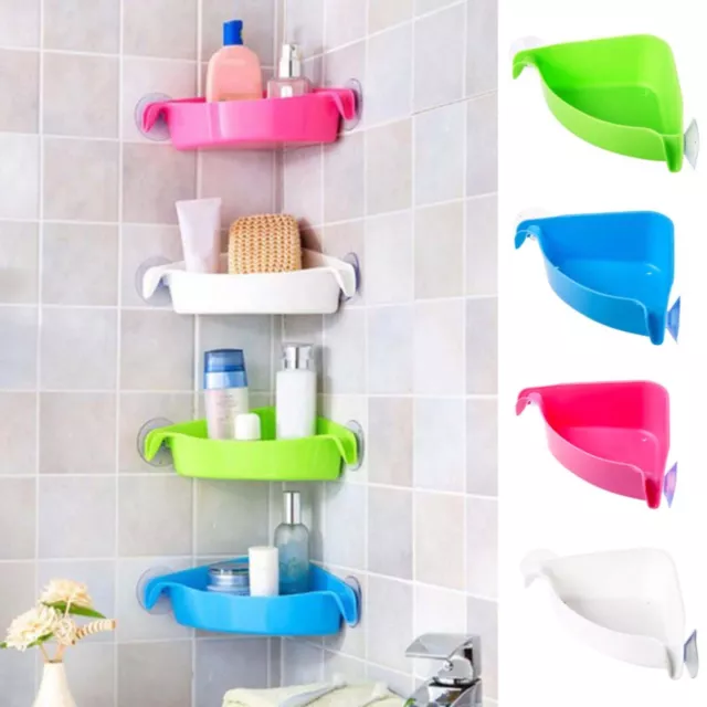 Wall Shelf Suction Cup Corner Shower Caddy Bathroom Hanging Shelf Storage Rack