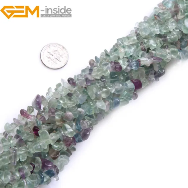 5-8mm Freeform Gemstone Nugget Chips Loose Beads For Jewellery Making 34" UK 3