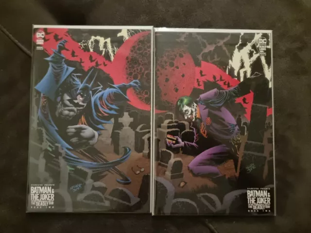 Batman & The Joker: The Deadly Duo No 2 DC Comic Variant Cover SET KELLY JONES
