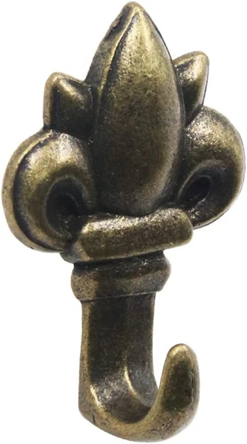 Flower Shape Push Pin Hangers Wall Hooks (24 - Pack Antique Brass)
