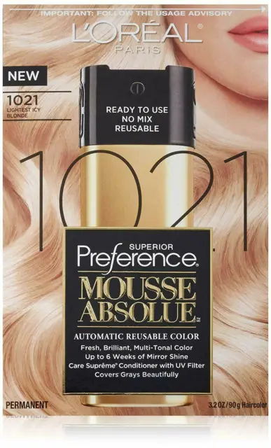 1X L'OREAL PARIS Superior Preference Mousse Absolue, #1021 Lightest Icy ...