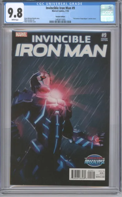 Invincible Iron Man #9 - Marvel Comics 2016 CGC 9.8 1st full App of Riri VARIANT