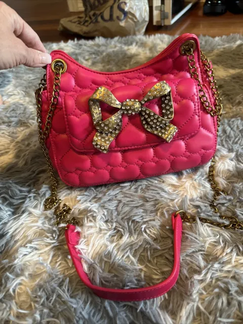 betsey johnson bow purse pink