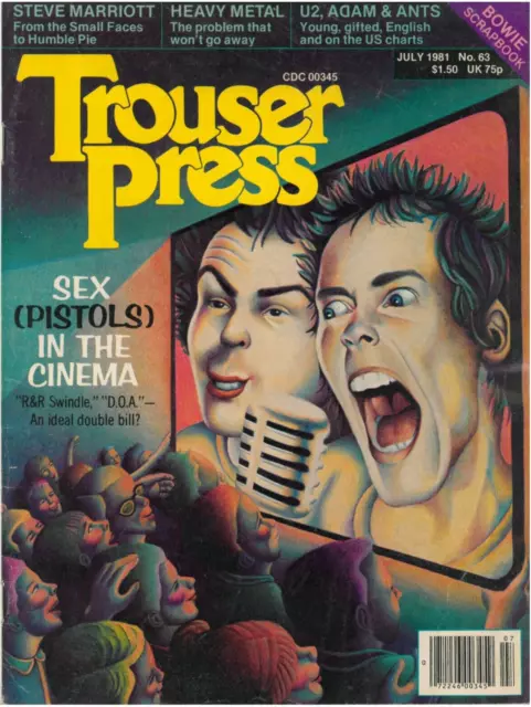 Trouser Press Magazine July 1981 Sex Pistols U2 Adam Ants David Bowie Dick Clark