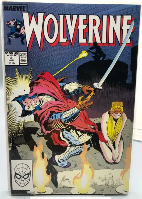 Wolverine #3 1988 Marvel Comics Direct Edition Claremont Buscema NM/NM+ 9.4-9.8