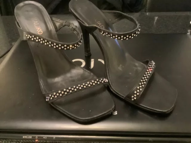 Kaliko strappy black diamant%C3%A9 Ladies shoes sandals size