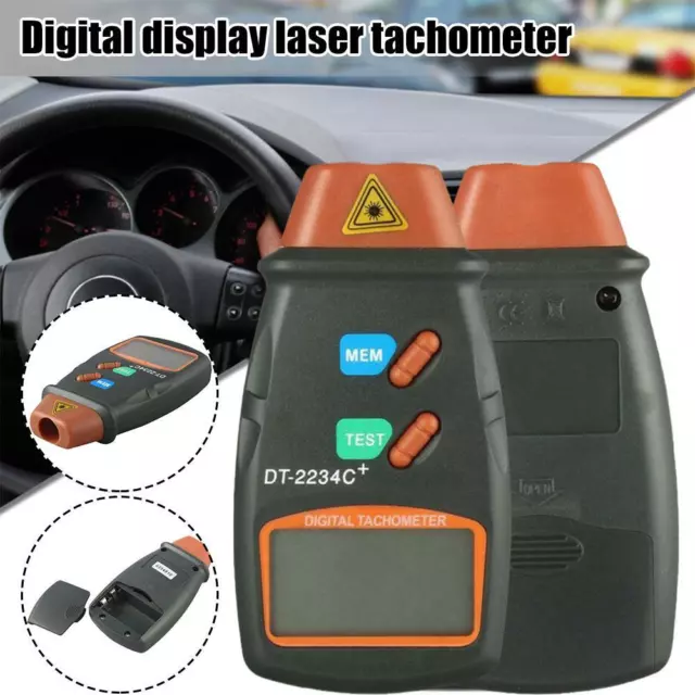 LCD Digital-Laser Umdrehungsmesser Tachometer Drehzahlmesser Berührungsloser