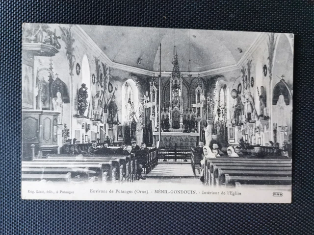 CPA 61 Environs de PUTANGES - MENIL-GONDOUIN - Intérieur de l'Eglise