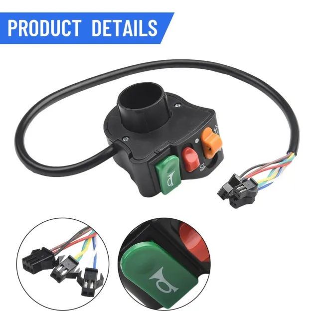 Motorcycle 7/8 Multi-Function Turn Signal On Off Switch Headlights Horn Button