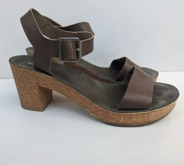 CLARKS ORIGINALS WOMEN Heel Sandals Cork Sole Size UK 9 D £39.99 ...