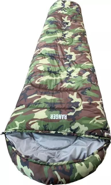 Schlafsack Explorer 2x XXL BW Mumienschlafsack flecktarn Camping -18°C Zelt Neu 2